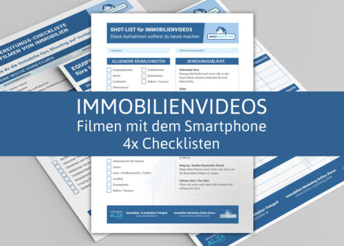 4 hilfreiche Checklisten zum Filmen von Immobilienvideos und Ferienunterkünften mit dem Smartphone Immobilienvideos filmen mit dem Smartphone, 3x Checklisten